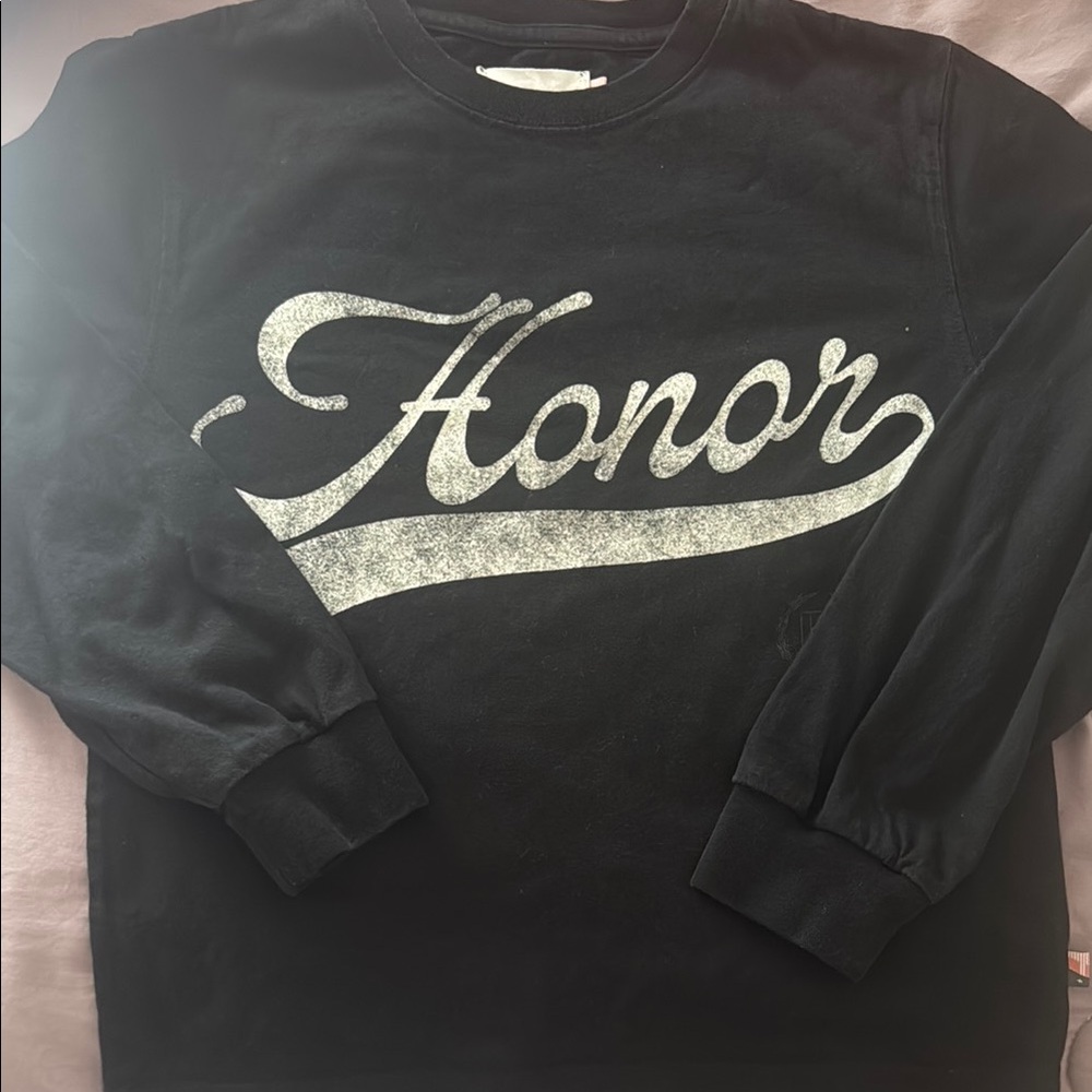 Honor Kids Long Sleeve Tee in Black
